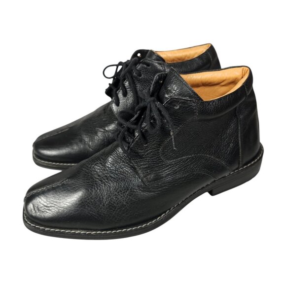 SANDRO Men’s Black Soft Pebbled Leather Ankle Boots Size 9.5 D main image 10